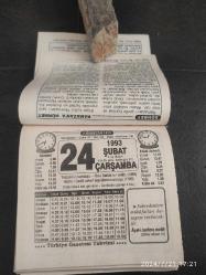 Türkiye Gazetesi takvimi 24 Şubat 1993 doğum günü hediyesi hediyelik takvim yaprağı