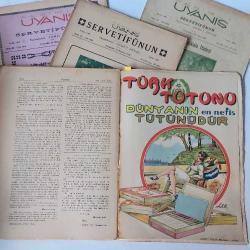RESİMLİ UYANIŞ SERVETİ FÜNUN Haftalık Türk Gazetesi, 1931, No: 109, 125, 126, 133 [4 ADET]