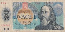 ÇEKOSLOVAKYA 20 Korun, 1988 ÇT