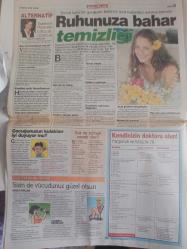 Sabah Yıldızı Magazin Gazetesi - 2 Mayıs 1999 - Yeni Keyif ''chat''ma - Her Konuya Yardımcı - Bilgisayar Denilen Kutu - Bond Kızı Modası - Dengeli ve Yeterli Beslenmenin Sırları - Yenilikler - Plajlarda İspanyol Esintisi - Ağız Tadı - Elmalı Tart - Erkek Dediğin Üzülmez! - Hakkı Yalçın - Pazar Köşesi - Geçrek Sanatın Yolu - Kırılan Kalpler İçin - Erkekler Değişiyor mu? - Coşkun Sabah, Saç Nakil Merkezi Açtı - Hulusi Tunca - Mü-Yap, Billboard ve Bravo - Yıldız Falı - Efsane Yeniden Doğuyor - Sağlığınız İçin Dengeli Beslenin - Rüzgar Çizgi Romanı - 007 Bayan Bond - Bilgisayarı Olanlar Şimdi Keyif Chatıyor - Yasemin Özmutlu - Ruhunuza Bahar Temizliği - Sınıfa Baskın - Karanlıklar Lordu - Erdoğan Sevgin - Şatoda Asil Yaşam - Tarihçesi - Mesut Ekener - Bir Cumhurbaşkanı Bir Türk Yönetmen - Yılmaz Morgül - Muazzez Abacı - Bülent Ersoy - Ercan Saatçi fotoğraf ve haberi - Tam Takım Gazete