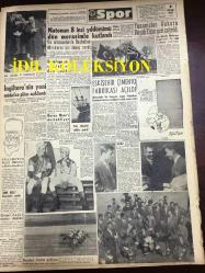 GÜNLÜK SPOR GAZETESİ - 5 NİSAN 1957 - MISIR'LA MİLLİ MAÇ - CİHAT ARMAN - TURGAY ŞEREN - GENÇ MİLLİ TAKIM, POLONYA MAÇI - FENERBAHÇE, VEFASPOR MAÇI - ARJANTİN BREZİLYA MAÇI - İZMİR AT YARIŞLARI - K. AMİRİ LEBİB - AVRUPA BASKETBOL ŞAMPİYONASI - 3,5 YÜREKLİ ŞERİF CONES, MADDOCKS, MİMİ İLE MEMO, JED FORAN, STEVE CANYON LARRAZ, MILTON CONIFF, MORT WALKER DICK BROWN - FENERBAHÇENİN TARİHİ - BEŞİKTAŞ - ALTAY, EGESPOR - CAROL DAY - CAROL DAY - VOLEYBOL LİGLERİ - AMATÖR KÜMELER - CAROL DAY, ANKARA HENTBOL - AT YARIŞLARI - AKBANK - OPON REKLAMI - ESKİŞEHİR ÇİMENTO FABRİKASI AÇILDI - EİSENHOWER - MICKEY ROONEY - ADNAN MENDERES