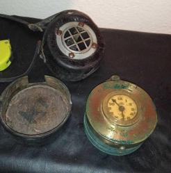 Bekçi Saati, Antika Kurmalı Bekçi Saati, Orijinâl Deri Kabı İle Beraber, Koleksiyonluk,  Dekorluk..