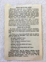 14 AĞUSTOS 2006-TAKVİM YAPRAĞI-DOĞUM GÜNÜ HEDİYESİ-FAZİLET TAKVİMİ