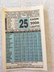 25 KASIM 2006-TAKVİM YAPRAĞI-DOĞUM GÜNÜ HEDİYESİ-FAZİLET TAKVİMİ