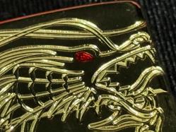 Orijinal Zippo Asian Dragon / Asia Ejderhası Gold Plated Armor 360 MultiCut Engraving