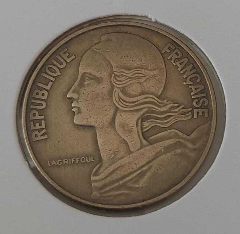 1964 FRANSA 20 CENTIMES (centimes) ORİJİNAL MADENİ PARASI ÇİLALTI