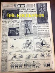 GÜNLÜK SPOR GAZETESİ - 16 NİSAN 1957 - TÜRKİYE SERBEST GÜREŞ BİRİNCİLİĞİ - ORDULARARASI BASKETBOL TURNUVASI - BEKİR BÜKE - NİZAMETTİN KIRŞAN - NAZİF OTURGAN - FEDERASYON KUPASI, GALATASARAY, BEŞİKTAŞ - HERB ELLIOTT - 3,5 YÜREKLİ ŞERİF CONES, MADDOCKS, MİMİ İLE MEMO, JED FORAN, STEVE CANYON LARRAZ, MILTON CONIFF, MORT WALKER DICK BROWN - FENERBAHÇENİN TARİHİ - ATATÜRK FUTBOL KUPASI - CAROL DAY - KİT KARSON - DOĞAN ACARBAY - FAY REKLAMI - ALTA RİBA - KARİKATÜRİST TONGUÇ'UN HAFTALIK PANORAMASI