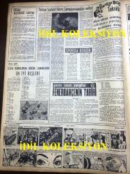 GÜNLÜK SPOR GAZETESİ - 26 NİSAN 1957 - AMERİKA ORDULARARASI BASKETBOL ŞAMPİYONLUĞUNU KAZANDI - FENERBAHÇE BEK BASRİ - REAL MADRİD - GALATASARAY - İSTANBULSPOR, VEFASPOR - RECEP ADANIR - DANYAL AKBEL - FENERBAHÇENİN TARİHİ - MİMİ İLE MEMO, MORT WALKER, DICK BROWN, MADDOCKS, STEVE CANYON, JED FORAM ÇİZGİ ROMAN - NAZIM ÖZBAY - MUVAKKAR EKREM TALU - CAROL DAY - APİKOĞLU SUCUK REKLAMI - İZMİR AT YARIŞLARI - FAY REKLAMI - CAROL WANEK