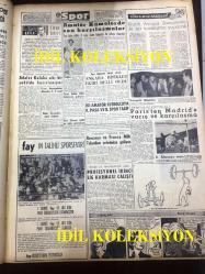 GÜNLÜK SPOR GAZETESİ - 26 NİSAN 1957 - AMERİKA ORDULARARASI BASKETBOL ŞAMPİYONLUĞUNU KAZANDI - FENERBAHÇE BEK BASRİ - REAL MADRİD - GALATASARAY - İSTANBULSPOR, VEFASPOR - RECEP ADANIR - DANYAL AKBEL - FENERBAHÇENİN TARİHİ - MİMİ İLE MEMO, MORT WALKER, DICK BROWN, MADDOCKS, STEVE CANYON, JED FORAM ÇİZGİ ROMAN - NAZIM ÖZBAY - MUVAKKAR EKREM TALU - CAROL DAY - APİKOĞLU SUCUK REKLAMI - İZMİR AT YARIŞLARI - FAY REKLAMI - CAROL WANEK
