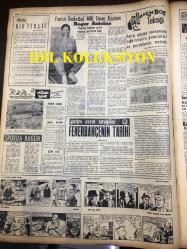 GÜNLÜK SPOR GAZETESİ - 27 NİSAN 1957 - FENERBAHÇE GALATASARAY MAÇI - REFİK OSMAN TOP HAYATINI KAYBETTİ - BEYOĞLUSPOR - FEDAİ BEKTAŞ - HALTERCİ CONOLY - TURGUT DİNSEL - MİMİ İLE MEMO, MORT WALKER, DICK BROWN, MADDOCKS, STEVE CANYON, JED FORAM ÇİZGİ ROMAN - AYDOĞAN BECİT - BÜLENT ESEL - APİKOĞLU SUCUK REKLAMI - GALATASARAY, HASKÖY - CAROL DAY - BOB MATHIAS - HAYRİ CANER - FETHİYE'DE DEPREMDE 15 KİŞİ ÖLDÜ - SÜVEYŞ MESELESİ - ORHAN ÖZKIRIM - İRAN PRENSESİ ŞAHNAZ