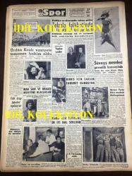 GÜNLÜK SPOR GAZETESİ - 27 NİSAN 1957 - FENERBAHÇE GALATASARAY MAÇI - REFİK OSMAN TOP HAYATINI KAYBETTİ - BEYOĞLUSPOR - FEDAİ BEKTAŞ - HALTERCİ CONOLY - TURGUT DİNSEL - MİMİ İLE MEMO, MORT WALKER, DICK BROWN, MADDOCKS, STEVE CANYON, JED FORAM ÇİZGİ ROMAN - AYDOĞAN BECİT - BÜLENT ESEL - APİKOĞLU SUCUK REKLAMI - GALATASARAY, HASKÖY - CAROL DAY - BOB MATHIAS - HAYRİ CANER - FETHİYE'DE DEPREMDE 15 KİŞİ ÖLDÜ - SÜVEYŞ MESELESİ - ORHAN ÖZKIRIM - İRAN PRENSESİ ŞAHNAZ