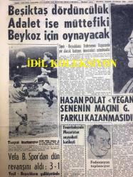 GÜNLÜK SPOR GAZETESİ - 28 NİSAN 1957 - BEŞİKTAŞ, ADALETSPOR, BEYKOZSPOR - HASAN POLAT - FENERBAHÇE - KERMEN VE SOMER SOFYA'YA GİTTİLER - VEFASPOR, BEYOĞLUSPOR - TURGUT ATAKOL - REFİK OSMAN - YUL BRUNNER - MİMİ İLE MEMO, MORT WALKER, DICK BROWN, MADDOCKS, STEVE CANYON, JED FORAM ÇİZGİ ROMAN - FENERBAHÇENİN TARİHİ - MUVAKKAR EKREM TALU - AYDOĞAN BECİT - YAVUZ İSMET ANIL - CAROL DAY - AT YARIŞLARI - APİKOĞLU SUCUK REKLAMI - MARIO GABAY SPOR MAĞAZASI - ATLAS SİNEMASI, CENNET MELEKLERİ FİLMİ - GALATA HASKÖY - TURGUT ATAKOL - İZMİR AT YARIŞLARI - FAY REKLAMI