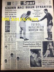 GÜNLÜK SPOR GAZETESİ - 30 NİSAN 1957 - GALATASARAY FENERBAHÇE DERBİ MAÇI 1957 - TURGAY ŞEREN - LEFTER, CAN BARTU - ÖZCAN TEKGÜL - FUAT ÜLKÜMEN - FENERBAHÇENİN TARİHİ - MUVAKKAR EKREM TALU - MİMİ İLE MEMO, MORT WALKER, DICK BROWN, MADDOCKS, STEVE CANYON, JED FORAM ÇİZGİ ROMAN - AYDOĞAN BECİT - CAROL DAY - SANA MARGARİN REKLAMI - AKBANK REKLAMI - YENİ MELEK SİNEMASI, TOKO-Rİ KÖPRÜSÜ - MARILYN MONROE FUTBOL MASKOTU - DE PETRINI