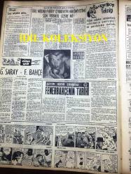 GÜNLÜK SPOR GAZETESİ - 30 NİSAN 1957 - GALATASARAY FENERBAHÇE DERBİ MAÇI 1957 - TURGAY ŞEREN - LEFTER, CAN BARTU - ÖZCAN TEKGÜL - FUAT ÜLKÜMEN - FENERBAHÇENİN TARİHİ - MUVAKKAR EKREM TALU - MİMİ İLE MEMO, MORT WALKER, DICK BROWN, MADDOCKS, STEVE CANYON, JED FORAM ÇİZGİ ROMAN - AYDOĞAN BECİT - CAROL DAY - SANA MARGARİN REKLAMI - AKBANK REKLAMI - YENİ MELEK SİNEMASI, TOKO-Rİ KÖPRÜSÜ - MARILYN MONROE FUTBOL MASKOTU - DE PETRINI