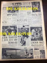 GÜNLÜK SPOR GAZETESİ - 30 NİSAN 1957 - GALATASARAY FENERBAHÇE DERBİ MAÇI 1957 - TURGAY ŞEREN - LEFTER, CAN BARTU - ÖZCAN TEKGÜL - FUAT ÜLKÜMEN - FENERBAHÇENİN TARİHİ - MUVAKKAR EKREM TALU - MİMİ İLE MEMO, MORT WALKER, DICK BROWN, MADDOCKS, STEVE CANYON, JED FORAM ÇİZGİ ROMAN - AYDOĞAN BECİT - CAROL DAY - SANA MARGARİN REKLAMI - AKBANK REKLAMI - YENİ MELEK SİNEMASI, TOKO-Rİ KÖPRÜSÜ - MARILYN MONROE FUTBOL MASKOTU - DE PETRINI