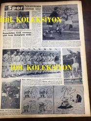 GÜNLÜK SPOR GAZETESİ - 1 MAYIS 1957 - GALATASARAY'I 3-0 YENEN FENERBAHÇE 1957 LİG ŞAMPİYONU - LEFTER - PERTEV TUNASELİ - AYDOĞAN BECİT - MİMİ İLE MEMO, MORT WALKER, DICK BROWN, MADDOCKS, STEVE CANYON, JED FORAM ÇİZGİ ROMAN - FENERBAHÇENİN TARİHİ - MUVAKKAR EKREM TALU - CAROL DAY - BUĞDAY BANKASI - APİKOĞLU SUCUK REKLAMI