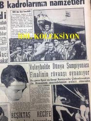 GÜNLÜK SPOR GAZETESİ - 7 MAYIS 1957 - EŞFAK AYKAÇ - VOLEYBOLDA DÜNYA ŞAMPİYONASI - GALATASARAY - ALTAYSPOR - NECDET ERDEM - MİMİ İLE MEMO, MORT WALKER, DICK BROWN, MADDOCKS, STEVE CANYON, JED FORAM ÇİZGİ ROMAN - FENERBAHÇENİN TARİHİ - ÖMER ÜNER - PERTEV TUNASELİ - APİKOĞLU SUCUK REKLAMI - TURGUT DİNSEL - PANCHO GONZALES - SALİH TEMİZER - FAY REKLAMI - TURAN GÜNEŞ