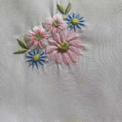 Çiçek Nakışlı Kumaş Pecete,3 ü birarada