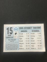 14 OCAK 2005-TAKVİM YAPRAĞI-DOĞUM GÜNÜ HEDİYESİ-DİYANET TAKVİMİ,BESMELE