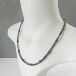 925 Gümüş Yanar Döner Hakiki Siyah İnci ve Hematit Taşlı Kolye ve Küpe Set