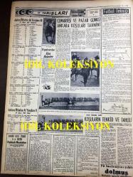 GÜNLÜK SPOR GAZETESİ - 25 MAYIS 1957 - FENERBAHÇE'NİN 50. YILINI CELAL BAYAR AÇACAK - BASKETBOL ŞAMPİYONASI - VİYANA'DA BİNİCİLERİMİZ BİRİNCİ - BASKETBOL MİLLİ TAKIMIMIZ AVUSTURYA İLE KARŞILAŞIYOR - ADALETSPOR MOLNAR'I ŞİKAYET ETTİ - SELİMOĞLU - JUDO ŞAMPİYONASI - HAKKI YETEN - FENERBAHÇENİN TARİHİ - MİMİ İLE MEMO, MORT WALKER, DICK BROWN, MADDOCKS, STEVE CANYON, JED FORAM ÇİZGİ ROMAN - ÖMER KÜNTAY - PİNG-PONG ŞAMPİYONASI - CAROL DAY - MUVAKKAR EKREM TALU - CAROL DAY - AT YARIŞI - FAY REKLAMI, OPON REKLAMI - MARILYN MONROE - TAIPEH'TE AMERİKALILAR SOKAĞA ÇIKAMIYOR