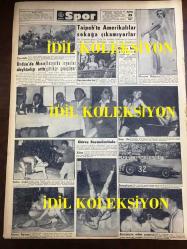 GÜNLÜK SPOR GAZETESİ - 25 MAYIS 1957 - FENERBAHÇE'NİN 50. YILINI CELAL BAYAR AÇACAK - BASKETBOL ŞAMPİYONASI - VİYANA'DA BİNİCİLERİMİZ BİRİNCİ - BASKETBOL MİLLİ TAKIMIMIZ AVUSTURYA İLE KARŞILAŞIYOR - ADALETSPOR MOLNAR'I ŞİKAYET ETTİ - SELİMOĞLU - JUDO ŞAMPİYONASI - HAKKI YETEN - FENERBAHÇENİN TARİHİ - MİMİ İLE MEMO, MORT WALKER, DICK BROWN, MADDOCKS, STEVE CANYON, JED FORAM ÇİZGİ ROMAN - ÖMER KÜNTAY - PİNG-PONG ŞAMPİYONASI - CAROL DAY - MUVAKKAR EKREM TALU - CAROL DAY - AT YARIŞI - FAY REKLAMI, OPON REKLAMI - MARILYN MONROE - TAIPEH'TE AMERİKALILAR SOKAĞA ÇIKAMIYOR