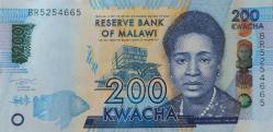 MALAWİ 200  KWACHA  2022  ÇİL+++