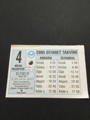4 NİSAN 2005-TAKVİM YAPRAĞI-DOĞUM GÜNÜ HEDİYESİ-DİYANET TAKVİMİ,DUMLUPINAR DENİZALTI FACİASI