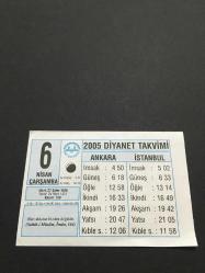 6 NİSAN 2005-TAKVİM YAPRAĞI-DOĞUM GÜNÜ HEDİYESİ-DİYANET TAKVİMİ,TERBİYE İNSANI GÜZELLEŞTİRİ VE SEVDİRİR