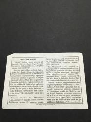 20 NİSAN 2005-TAKVİM YAPRAĞI-DOĞUM GÜNÜ HEDİYESİ-DİYANET TAKVİMİ,MEVLİD KANDİLİ,KUTLU DOĞUM HAFTASI 20-26 NİSAN