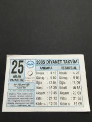 25 NİSAN 2005-TAKVİM YAPRAĞI-DOĞUM GÜNÜ HEDİYESİ-DİYANET TAKVİMİ,BİR KOMUTAN OLARAK HZ PEYGAMBER
