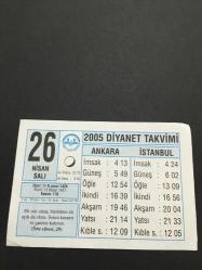 26 NİSAN 2005-TAKVİM YAPRAĞI-DOĞUM GÜNÜ HEDİYESİ-DİYANET TAKVİMİ,HZ PEYGAMBER VE DUA