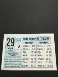 29 NİSAN 2005-TAKVİM YAPRAĞI-DOĞUM GÜNÜ HEDİYESİ-DİYANET TAKVİMİ,ÇOCUKLARDA DİN EĞİTİMİ