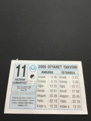 11HAZİRAN 2005-TAKVİM YAPRAĞI-DOĞUM GÜNÜ HEDİYESİ-DİYANET TAKVİMİ,NİŞANLILIK DÖNEMİ VE ÖNEMİ