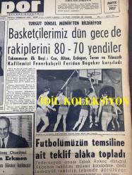 GÜNLÜK SPOR GAZETESİ - 29 MAYIS 1957 - TURGUT DİNSEL, TÜRKİYE BASKETBOL MİLLİ TAKIMI AVUSTURYA MİLLİ TAKIMINI 80 - 70 YENDİ - CİHAT ALPAN - LASZLO SZEKELLY - VARŞOVA - HÜSEYİN ERKMEN - TÜRKİYE GÜREŞ MİLLİ TAKIMI RUSYA'DA - NECMİ TANYOLAÇ - MİMİ İLE MEMO, MORT WALKER, DICK BROWN, MADDOCKS, STEVE CANYON, JED FORAM ÇİZGİ ROMAN - ERDOĞAN BECİT - MUVAKKAR EKREM TALU - GHANA - TÜRKİYE PİNG-PONG BİRİNCİLİĞİ - CAROL DAY - İSKOÇYA ALMANYA MAÇI - BEŞİKTAŞ İDARE HEYETİ - 1957 FRANSA KUPASI GALİBİ TOULOUSE TÜRKİYE'YE GELİYOR - FAY REKLAMI - BOUCHOUK ANNE JAMESSON - MAKARYOS / MAKARIOS - PAPAZLAR BİRBİRİNE GİRDİ