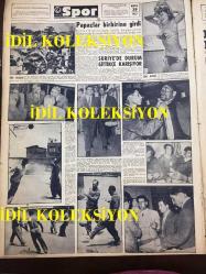 GÜNLÜK SPOR GAZETESİ - 29 MAYIS 1957 - TURGUT DİNSEL, TÜRKİYE BASKETBOL MİLLİ TAKIMI AVUSTURYA MİLLİ TAKIMINI 80 - 70 YENDİ - CİHAT ALPAN - LASZLO SZEKELLY - VARŞOVA - HÜSEYİN ERKMEN - TÜRKİYE GÜREŞ MİLLİ TAKIMI RUSYA'DA - NECMİ TANYOLAÇ - MİMİ İLE MEMO, MORT WALKER, DICK BROWN, MADDOCKS, STEVE CANYON, JED FORAM ÇİZGİ ROMAN - ERDOĞAN BECİT - MUVAKKAR EKREM TALU - GHANA - TÜRKİYE PİNG-PONG BİRİNCİLİĞİ - CAROL DAY - İSKOÇYA ALMANYA MAÇI - BEŞİKTAŞ İDARE HEYETİ - 1957 FRANSA KUPASI GALİBİ TOULOUSE TÜRKİYE'YE GELİYOR - FAY REKLAMI - BOUCHOUK ANNE JAMESSON - MAKARYOS / MAKARIOS - PAPAZLAR BİRBİRİNE GİRDİ