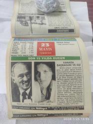 Milliyet takvimi 23 Mayıs 1987 doğum günü hediyesi hediyelik takvim yaprağı