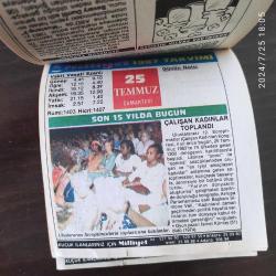 MİLLYET TAKVİMİ 25 TEMMUZ 1987 - DOĞUM GÜNÜ HEDİYESİ HEDİYELİK TAKVİM YAPRAĞI