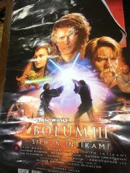 Yıldız Savaşları Bölüm III: Sith'in İntikamı (Star Wars: Episode III - Revenge of the Sith, Movie Poster), 2005, SİNEMA FİLM AFİŞİ / POSTERİ - BÜYÜK BOY - ORİJİNAL - 96 X 67 cm EBADINDA - Original Turkish Big Size Movie Poster - George Lucas, Ewan McGregor, Natalie Portman, Hayden Christensen, Ian McDiarmid, Samuel L. Jackson, Jimmy Smits, Frank Oz, Anthony Daniels, Christopher Lee, Keisha Castle-Hughes, Silas Carson, Jay Laga'aia, Bruce Spence