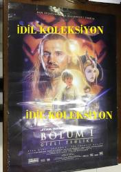 Yıldız Savaşları - Bölüm I - Gizli Tehlike (Star Wars: Episode I - The Phantom Menace, Movie Poster), 1999, SİNEMA FİLM AFİŞİ / POSTERİ - BÜYÜK BOY - ORİJİNAL - 96 X 67 cm EBADINDA - George Lucas - Liam Neeson, Ewan McGregor, Natalie Portman, Jake Lloyd, Ian McDiarmid, Pernilla August, Oliver Ford Davies, Hugh Quarshie, Ahmed Best, Anthony Daniels, Kenny Baker, Frank Oz, Terence Stamp, Brian Blessed, Andy Secombe, Ray Park, Lewis Macleod