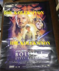 Yıldız Savaşları - Bölüm I - Gizli Tehlike (Star Wars: Episode I - The Phantom Menace, Movie Poster), 1999, SİNEMA FİLM AFİŞİ / POSTERİ - BÜYÜK BOY - ORİJİNAL - 96 X 67 cm EBADINDA - George Lucas - Liam Neeson, Ewan McGregor, Natalie Portman, Jake Lloyd, Ian McDiarmid, Pernilla August, Oliver Ford Davies, Hugh Quarshie, Ahmed Best, Anthony Daniels, Kenny Baker, Frank Oz, Terence Stamp, Brian Blessed, Andy Secombe, Ray Park, Lewis Macleod