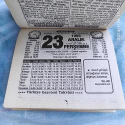 TÜRKİYE GAZETESİ TAKVİMİ 23 ARALIK 1993 - DOĞUM GÜNÜ HEDİYESİ HEDİYELİK TAKVİM YAPRAĞI
