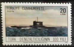 +++ 1986 TÜRK DENİZALTICILIĞI 100.YIL    - DAMGASIZ