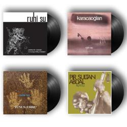4 Plak Ruhi Su - Seferberlik Türküleri ve Kuvayi Milliye Destan Karacaoğlan Yunus Emre Pir Sultan Abdal LP    SIFIR JELATİNLİ AMBALAJINDADIR YENİ