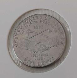 2004-D ABD 5 FIVE CENTS BARIŞ SİMGELİ ORİJİNAL MADENİ HATIRA PARASI ÇİL 5JJ2RR1 ÇOK NADİR