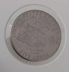 2004-D ABD 5 FIVE CENTS BARIŞ SİMGELİ ORİJİNAL MADENİ HATIRA PARASI ÇİL 5JJ2RR1 ÇOK NADİR