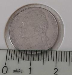 2004-D ABD 5 FIVE CENTS BARIŞ SİMGELİ ORİJİNAL MADENİ HATIRA PARASI ÇİL 5JJ2RR1 ÇOK NADİR