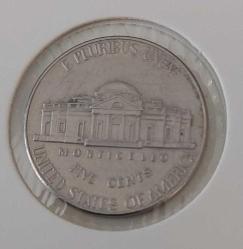 2011-D ABD 5 FIVE CENTS AMERİKA III. BAŞKANI RESİMLİ ORİJİNAL MADENİ PARASI ÇİL 1DDD2R ÇOK NADİR
