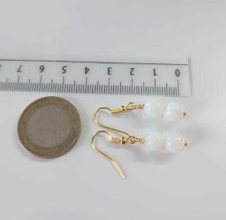 El Yapımı Altın Kaplama  Aytaşı ve Preciosa Çek Kristali Taşlı Küpe