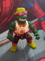 1991 Teenage Mutant Ninja Turtles Rappin Mike Playmates Michelangelo Ninja Kaplumbağalar Figür